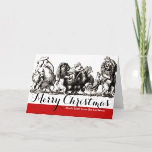Animal Cute Art Unicorn Elephant Lion Zoo Holiday Card
