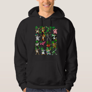 Animal Dabbing St Patricks Day Dog Cat Rabbit Unic Hoodie