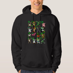 Animal Dabbing St Patricks Day Dog Cat Rabbit Unic Hoodie