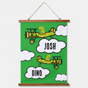 Animal Dinosaur Pilot Nursery Art Hanging Tapestry