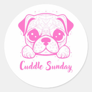 Animal Dog Lover Classic Round Sticker