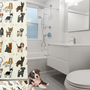 Animal Dogs Puppy Fun Shower Curtain
