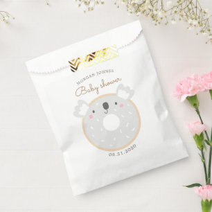 Animal Doughnuts Cute Baby Shower Monogram Favour Bags