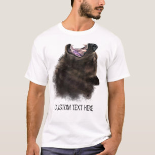 Animal Drawing Collection Big Bear   Add Your Text T-Shirt