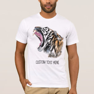 Animal Drawing Collection Big Tiger -Add Your Text T-Shirt