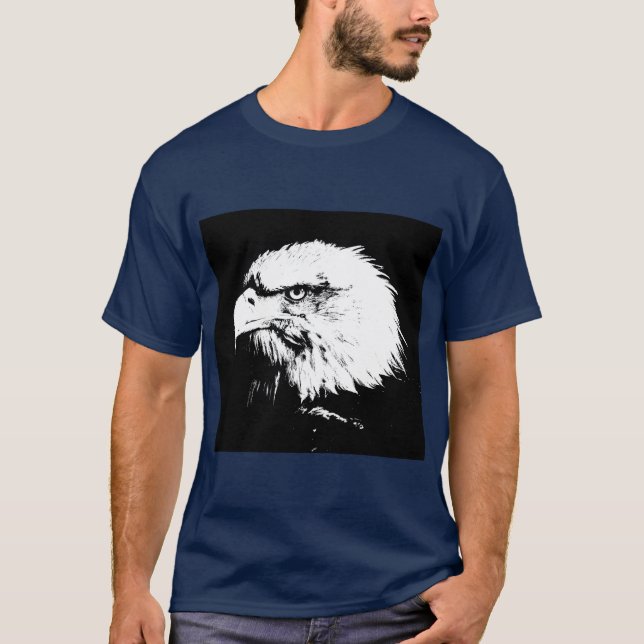 Animal Eagle Face Men's Template Modern T-Shirt (Front)