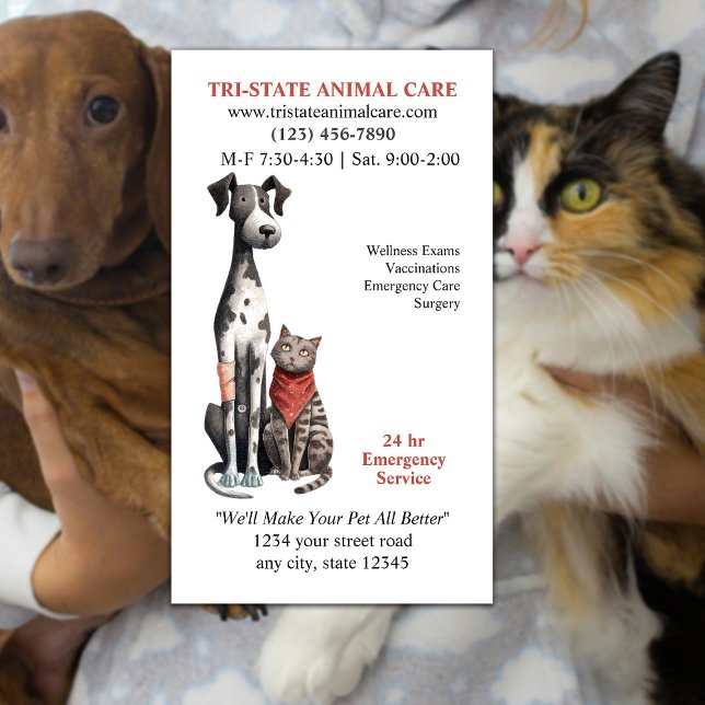 Animal Emergency Care Clinic Business Card (Creator Uploaded)