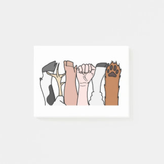 Animal Equality Fists Post-it Notes