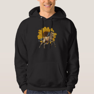 Animal Equestrian Hobby Horse Rider Sunflower Hors Hoodie