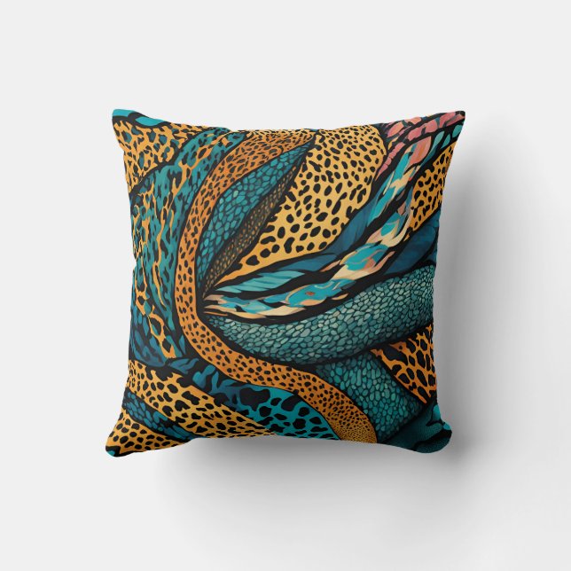 Animal Exotic Abstract Print Design 5 Cushion (Back)