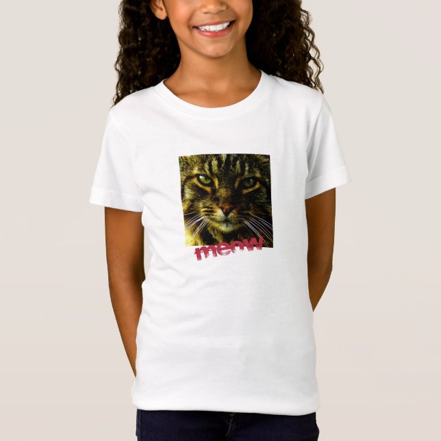 Animal Face Hypnotising Cat Eyes T-Shirt (Front)