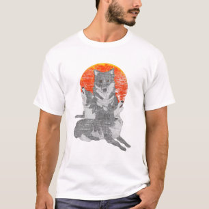 Animal Family Forest Animal Lover Howling Wolf T-Shirt