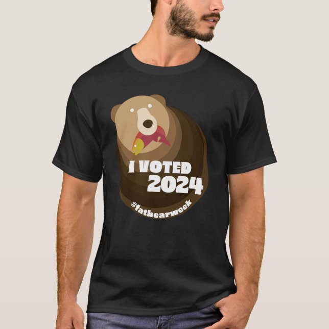 animal, fat bear week, fat bear week i voted 2024, T-Shirt (Front)