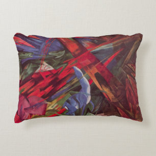 Animal Fates by Franz Marc, Vintage Cubism Art Decorative Cushion