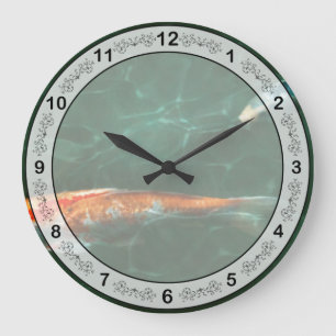Animal - Fish - Koi - Another fish story Large Clock