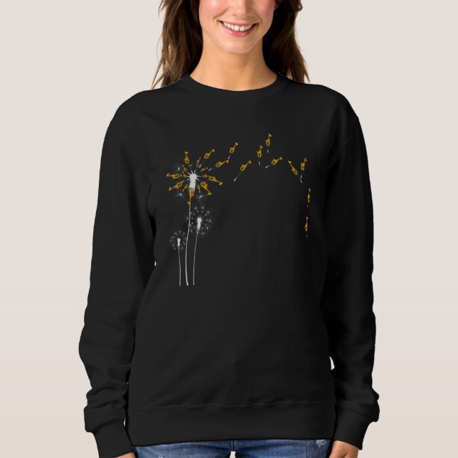 Animal Flower Plant   Dandelion Giraffe Sweatshirt (Front)