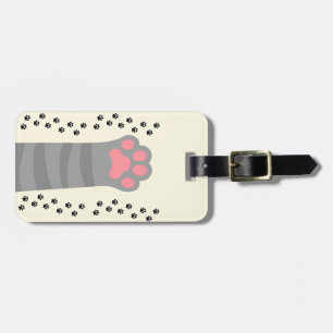 animal foot print  luggage tag