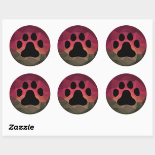 Animal footprint, cat/dog paw  classic round sticker