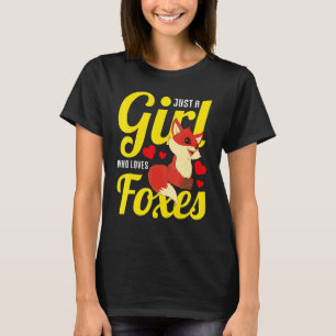 Animal Forest Fox  Women Just A Girl Who Loves Fox T-Shirt