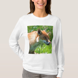 Animal Fox Forest Office Party Shower Digital Art T-Shirt