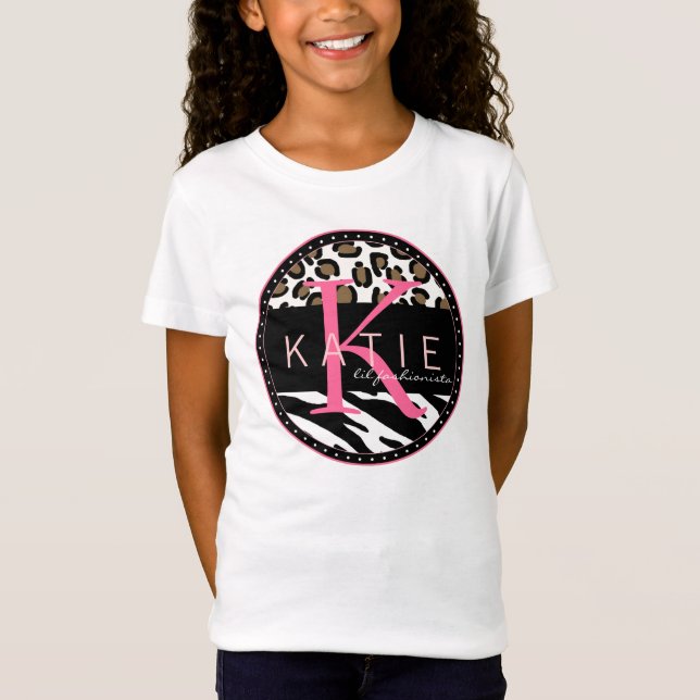 Animal Frenzy Personalised Girls T-shirt (Front)