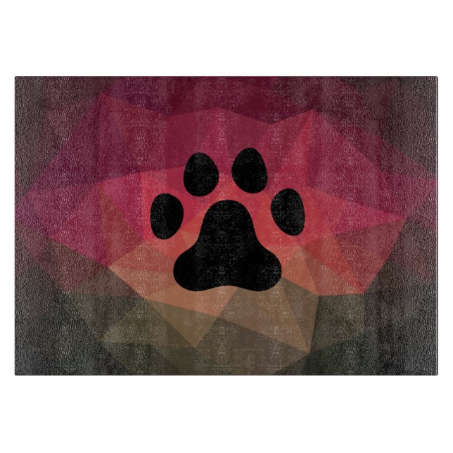 Animal friendly design, dog/cat paw, pet footprint cutting board (Front)