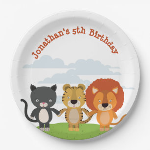 Animal Friends Birthday  Paper Plate