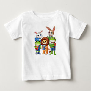 Animal Friends & Books for Little Learners Baby T-Shirt