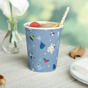 Animal Friends "Bye Buddy" Winter Pattern Paper Cups