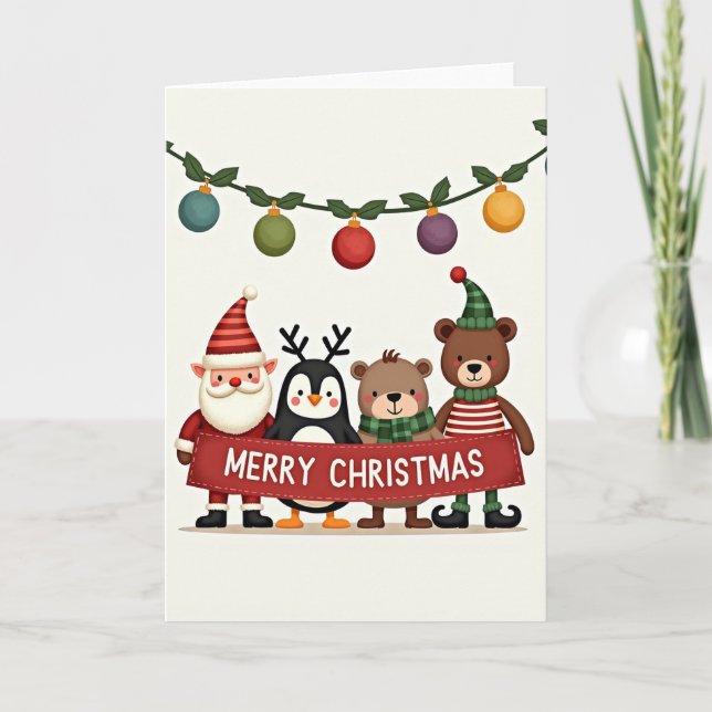 Animal Friends Christmas Card (Front)