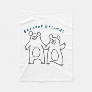 Animal friends fleece blanket