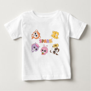 Animal Frienz Colourful Cartoon Characters Baby T-Shirt