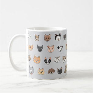 Animal Fun: Cats Dogs Doodle Mix Coffee Mug