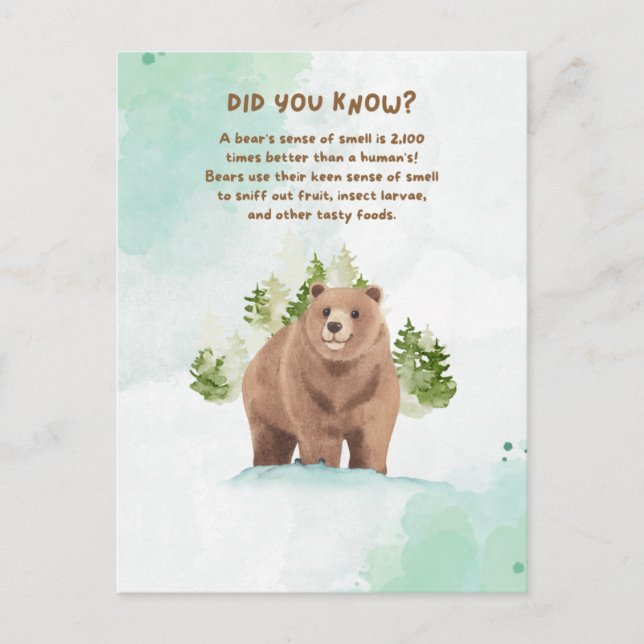 Animal Fun Fact Postcards (Front)