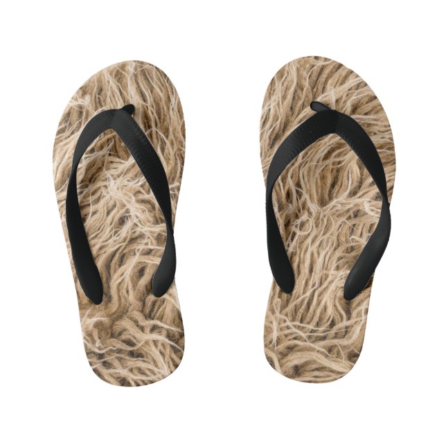 Animal fur kid's jandals (Footbed)