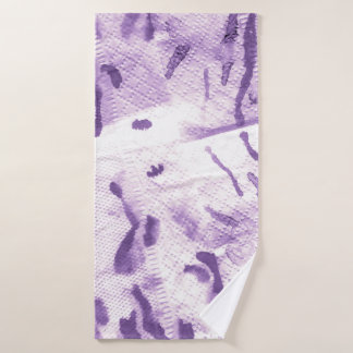 Animal Geometric Textured. Lavender Cross Lines. L Bath Towel