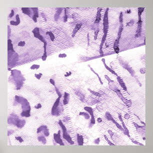 Animal Geometric Textured. Lavender Cross Lines. L Poster