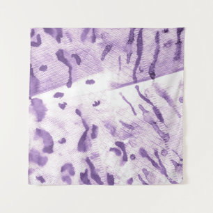 Animal Geometric Textured. Lavender Cross Lines. L Tapestry