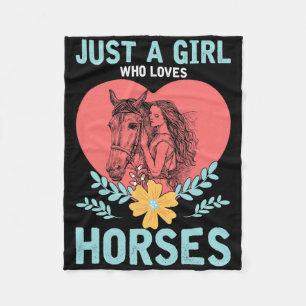 Animal Gift Horseback Riding Women Horse Fleece Blanket