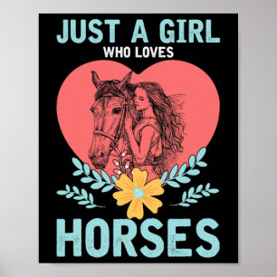 Animal Gift Horseback Riding Women Horse Poster