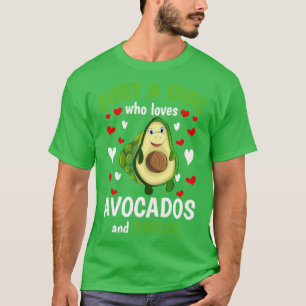 Animal Girls Avocado Lover Cute Turtle T-Shirt