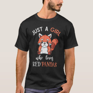 Animal Girls Women Chinese Wildlife Red Panda T-Shirt