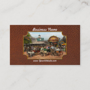 Animal - Goats - Coney Island NY - Kid rides 1904 Business Card
