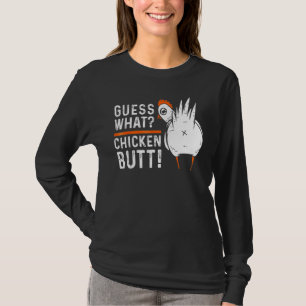Animal Guess What Chicken Butt Cute Chickens Buffs T-Shirt