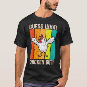 Animal Guess What Chicken Butt Cute Chickens Buffs T-Shirt