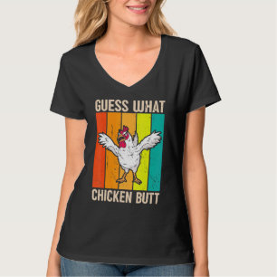 Animal Guess What Chicken Butt Cute Chickens Buffs T-Shirt