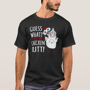 Animal Guess What Chicken Butt Cute Chickens Buffs T-Shirt