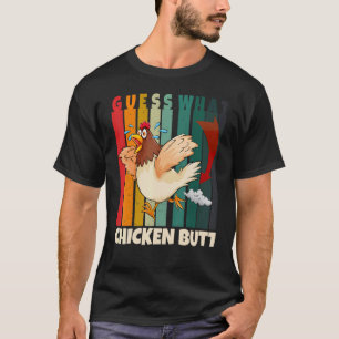 Animal Guess What Chicken Butt Cute Chickens Buffs T-Shirt