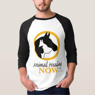 Animal Healing Now Men's 3/4 Sleeve Raglan T-Shirt