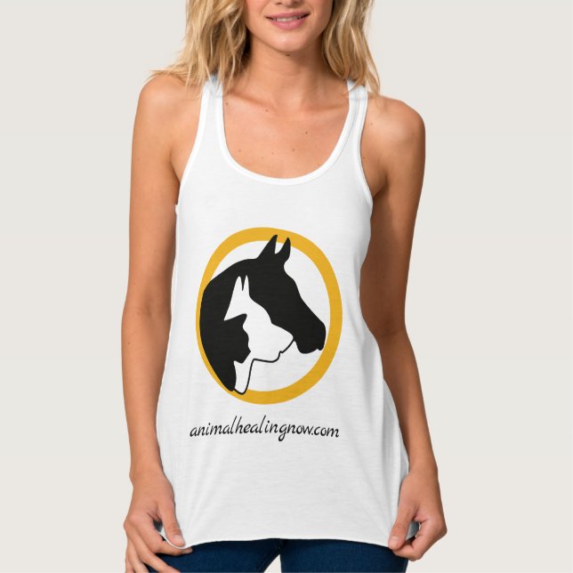 Animal Healing Now Women's Racerback Tank Top (Front)